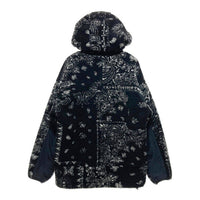 FIRST DOWN ファーストダウン 別注 フリースジャケット ペイズリー柄 ブラック 203-1511 Size L 瑞穂店