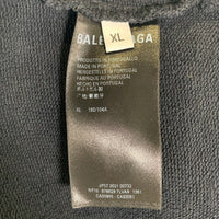 BALENCIAGA バレンシアガ Worldwide Retail Therapy クルーネックスウェットトレーナー ブラック USED/ダメージ加工 676629 TLVA9 Size XL 福生店