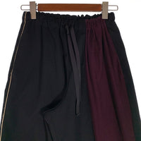 Nenuphar ネニュファール 20-21 A/W PANTS コットン ウール ポリエステル -妄想- イージー スラックス パンツ ブラック HFPA02 Size 00 (68〜102cm )(ゴム、紐調節可能) 福生店