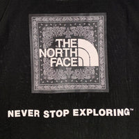 THE NORTH FACE ノースフェイス Bandana Square Logo Tee バンダナスクエアロゴ Tシャツ ブラック NT32108 Size L 福生店