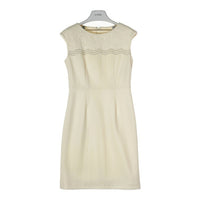 ANAYI アナイ フロント バックレース ウールワンピース ホワイト size36 瑞穂店