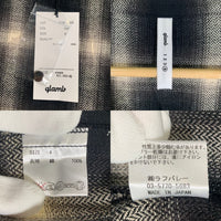 glamb グラム スタンリーロングチェックシャツ フランネル オンブレ ブラック GB15AT/SH09 Size 4 福生店
