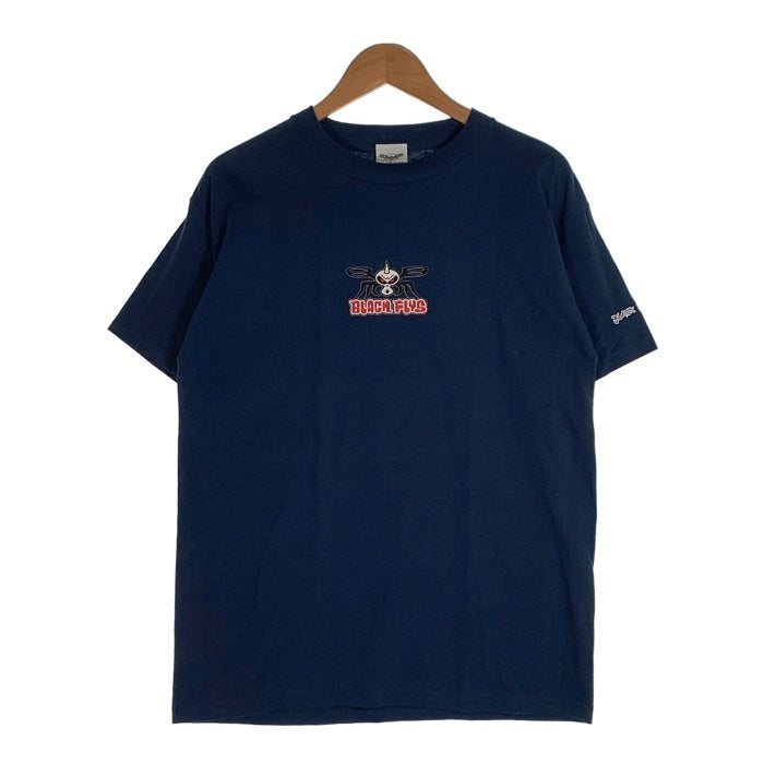 ブランド品専門の ブラックフライ BLACKFLYS 90's プリント USA ネイビー Tシャツ トップス