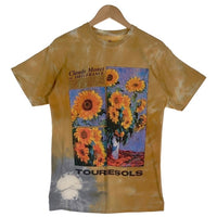 TOURNESOLS by Claude Monet ヒマワリ 半袖 Tシャツ タイダイ Size M 福生店