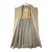Aquascutum アクアスキュータム イングランド製 コットン×ポリ チェックライナー付き トレンチコート ベージュ size40 瑞穂店