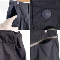 00's NIKE ナイキ ポリエステル リップストップ クロップドパンツ チャコールグレー ウエスト裾ドローコード Size 34 福生店