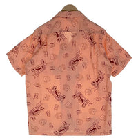 STAR OF HOLLYWOOD スターオブハリウッド LAS VEGAS オープンカラーコットンシャツ 半袖 ピンク SH36162 Size M 福生店