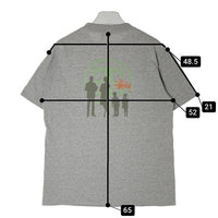STUSSY ステューシー USA製 紺タグ シングルステッチ SSリンク ファミリーシルエット Tシャツ グレー sizeM 瑞穂店