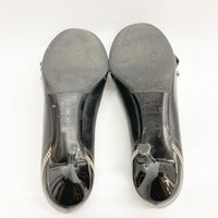 Christian Dior クリスチャンディオール レザーパンプス バックル&ファー付き ブラック size36 1/2 瑞穂店