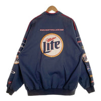 MILLER LITE ミラーライト NASCAR ナスカー ジップアップ レーシング ジャケット ネイビー Size XL 福生店
