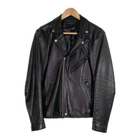 STUDIOUS ステュディオス シープスキン ダブルライダースジャケット レザー ブラック 107352002 Size 3 福生店
