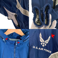 00's U.S.AIR FORCE 米空軍 ナイロン トレーニングジャケット ネイビー リフレクター 04年会計 8415-01-518-4607 Size M-R 福生店