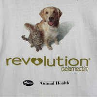 90's Phizer ファイザー Animal Health プリントTシャツ 犬猫 ホワイト Size XL 相当 福生店