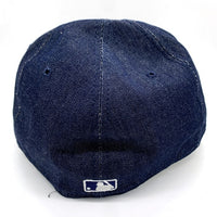 90's New Era ニューエラ 59FIFTY MLB ニューヨーク・ヤンキース デニムベースボールキャップ インディゴ USA製 Size 7 3/8 (58.7cm) 福生店