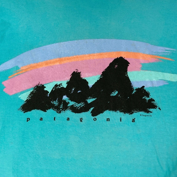 PATAGONIA パタゴニア 80s グラフィック Tシャツ ターコイズ PATAGONIA パタゴニア 80s グラフィック Tシャツ ターコイズ