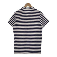MONCLER モンクレール POLO SHIRT ボーダー ワッペン ポロシャツ ホワイト ネイビー Size M 福生店