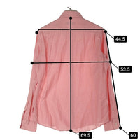 BURBERRY BLACK LABEL バーバリーブラックレーベル リネン混 長袖シャツ サーモンピンク size2 瑞穂店