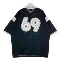 sean john ショーンジョン ロゴプリント ゲームシャツ ブラック sizeXL 瑞穂店