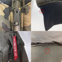 ALPHA INDUSTRIES アルファインダストリーズ TA0179-8076 MA-1 リバーシブルカモ オリーブ×カモフラ sizeM 瑞穂店