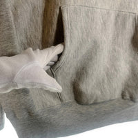 90's Champion チャンピオン ロゴ刺繡 リバースウィーブ プルオーバースウェットパーカー アッシュグレー USA製 トリコ刺繡 Size L 福生店