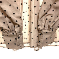 rienda リエンダ フリルショルダードットブラウス ベージュ sizeF 瑞穂店