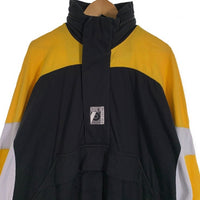 BALENCIAGA バレンシアガ カラーブロックアノラック プルオーバー コットン ブラック イエロー T830 534357 TAV04 Size XL 福生店