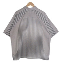 BRIGADE ストライプ ショートスリーブシャツ 半袖 ホワイト グレー Size M 福生店