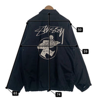 00`s STUSSY ステューシー SURF MAN サーフマン ナイロン コーチジャケット ブラック Size M 福生店