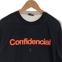 MARCELO BURLON マルセロブロン Confidencial ロングスリーブTシャツ ブラック ホワイト CMAB029S19001048 Size L 福生店