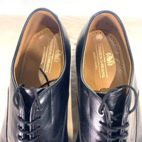 JOHNSTON&MURPHY ジョンストンアンドマーフィー キャップトゥ レザーシューズ ブラック USA製 Size 10C/A 福生店