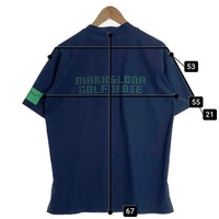 MARK&LONA マークアンドロナ モックネック グラデーションプリント ナイロントップ 半袖 ネイビー MLM-3BーAA06 ゴルフ Size 48 福生店