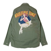 AVIREX アヴィレックス 6115125 ピンナップガール BRIEFING TIME 長袖シャツ カーキ sizeM 瑞穂店