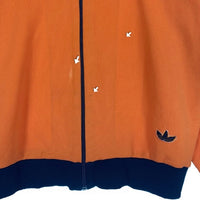 70's adidas アディダス トラックジャケット オレンジ ブラック 西ドイツ デサント Size 4 福生店