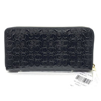 COACH コーチ F54805 シグネチャー ラウンドファスナーウォレット パテントレザー 長財布 ブラック 福生店