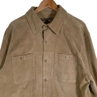ST.JOHN’S BAY セントジョンズベイ スウェードレザ-シャツ ベージュ Size L 福生店