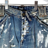 D&G DOLCE&GABBANA ドルチェアンドガッバーナ ダメージ加工 ペンキ デニムパンツ インディゴ size31 瑞穂店