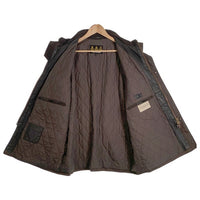Barbour バブアー ワックス レザー フィールドジャケット コンバット ブラウン Size XL 福生店