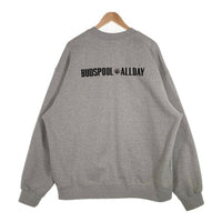BUDSPOOL バッズプール フロント刺繡 クルーネックスウェットトレーナー グレー 裏起毛 Size XXL 福生店