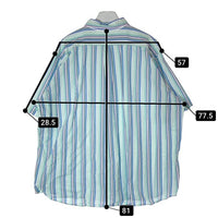 RALPH LAUREN ラルフローレン BD チェック ストライプ 半袖シャツ グリーン size2XB 瑞穂店