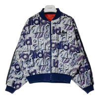 adidas アディダス デサント製 リバーシブル キルティング ボンバージャケット グレー sizeM-L 瑞穂店