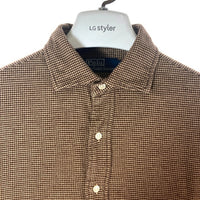 Polo Ralph Lauren ポロラルフローレン 千鳥柄 ネルシャツ ブラウン sizeM 瑞穂店