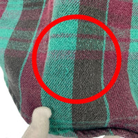 90's ST JOHN’S BAY セントジョーンズベイ チェック フランネルシャツ グリーン パープル USA製 Size M 福生店