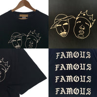 WORLD wide FAMOUS ワールドワイドフェイマス 2pac ビギー プリントTシャツ ブラック Size XXL 福生店