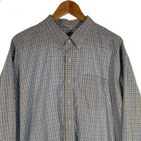 L.L.Bean エルエルビーン チェック ボタンダウンシャツ コットン ホワイト ブルー グリーン 形態安定 Size XXL-TALL 福生店
