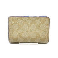 COACH コーチ C0082 シグネチャー 二つ折り財布 PVCレザー カーキ ブルー 福生店