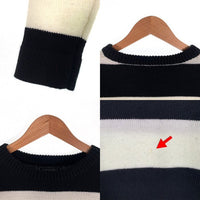 CAPTAINS HELM キャプテンズヘルム 17AW BORDER SWEATER ボーダークルーネックセーター ブラック ホワイト ポリ アクリル ウール Size L 福生店