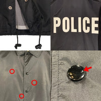 FOSTEX ナイロン コーチジャケット POLICEプリント ブラック Size 3 福生店