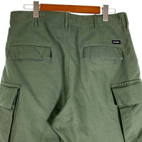 DESCENDANT ディセンダント ミリタリーカーゴショーツ ショートパンツ グリーン 裾カットオフ Size 3 福生店