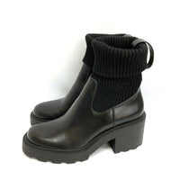ZARA ザラ タグ付き トラックソールリブソックスブーツ 2164 310 800 ブラック size39 瑞穂店