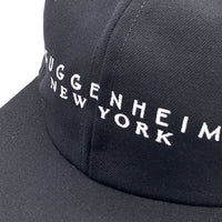 90's GUGGENHEIM NEW YORK グッゲンハイム美術館 刺繡 6パネルキャップ ブラック 福生店